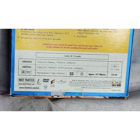 Seinfeld Seasons 1 & 2 DVD  Iconic Sitcom 13 Hours of Exclusive Special Features - Picture 4 of 5